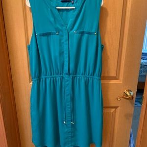 Teal sleeveless dress